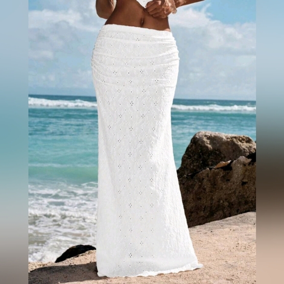 Solid Color Knitted Mermaid Bodycon Skirt For Women - Picture 1 of 5